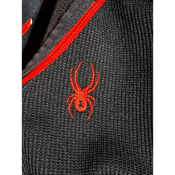 Spyder Outbound Half-Zip Sweatshirt Pullover Men Size M Red Logo & Trim Activewe - Picture 12 of 12